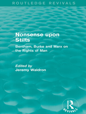 cover image of Nonsense upon Stilts (Routledge Revivals)